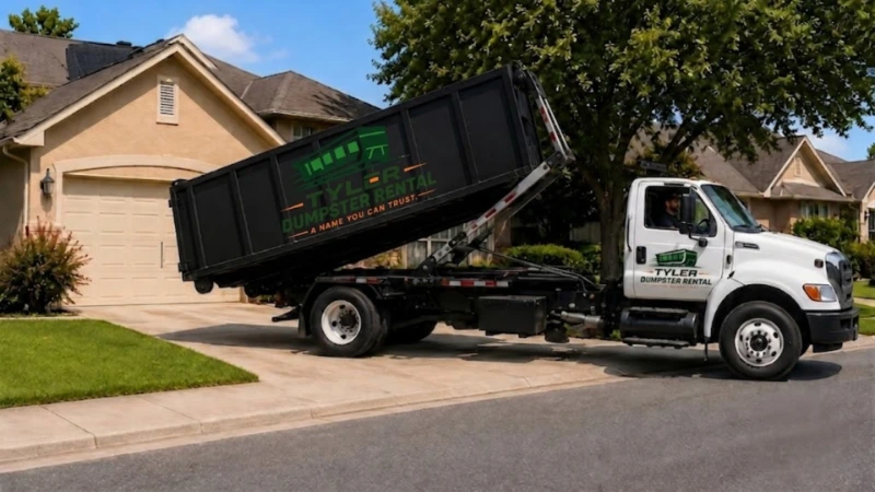 Tyler Dumpster Rental truck — locally operated in Tyler TX